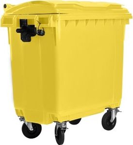Hardwex Müllcontainer 770 l Gelb mit Flachdeckel