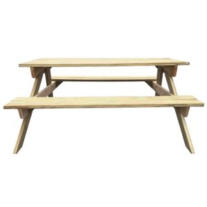vidaXL Piknikový stůl 150x135x71,5 cm dřevo
