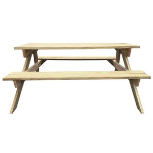 vidaXL Picknicktisch 150x135x71,5 cm Holz