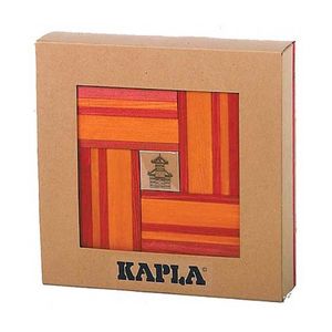 Kapla Holzbrettchen Set 40 Stk. Rot und Orange KAPL172106