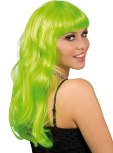 Lange Haare grün - Kostüm Perücke für Fasching