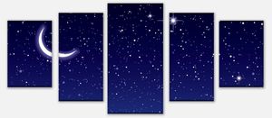 Leinwandbild Mehrteiler Sternennacht M0470 – Variante 1 - 210 x 100cm