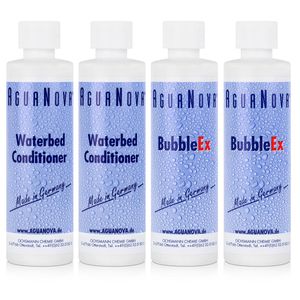 2x AguaNova Wasserbett Conditioner 250 ml , 2x Bubble Ex 400g