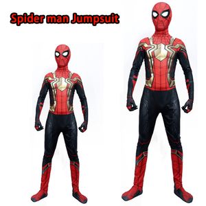 Kinder Kinder Cartoon Anzug Lustiger süßer Spiderman Overall Urlaub Strampelanzug Jungen Set Showkostüm # 130cm
