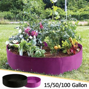 Garten Pflanzsäcke Pflanztasche Pflanzbehälter Rund Kartoffel-Pflanzsack Pflanzbeutel Pflanzgefäß Pflanzkübel Lila: 90x30cm