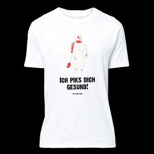 Mr. & Mrs. Panda Größe M T-Shirt Einhorn Krankenschwester - Weiß - Geschenk, Krankenhaus, Krankenschwester Dankeschön, Pegasus, Jubiläum, Herrn, Einhorn Deko, Einhörner