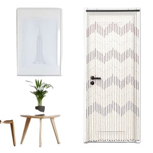 Bambus Türvorhang, Holzperlen-Design, Fliegen- und Mückenschutz