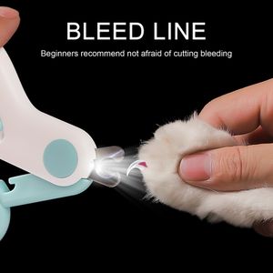 Nagelknipser mit Led Licht für Hunde Katzen, Krallenschere für Katzen Hunde für Mittlere und Kleine Haustiere Krallenpflege (Blau)