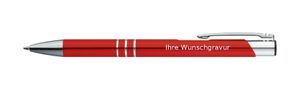 Kugelschreiber aus Metall / mit Gravur / Farbe: rot