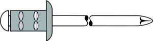 Mehrbereichs-Blindniet Alu Flachrundkopf 4,8x10mm GESIPA