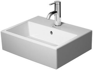 Duravit Handwaschbecken VERO AIR mit Überlauf, Hahnlochbank, 450 x 350 mm, 1 Hahnloch weiß