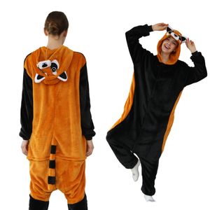 Onesie Kigurumi Pyjama Kostüm für Erwachsene Roter Panda L: 165-175cm