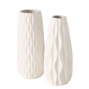 Vase Luana Set 2-teilig 24 cm Weiß