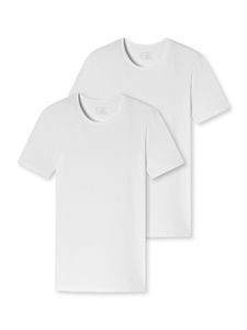 Schiesser 2er-Pack - 95/5 - Organic Baumwolle Unterhemd / Shirt Kurzarm Komfortabler Rundhalsausschnitt, Perfekter Sitz, Elastische Single-Jersey Qualität