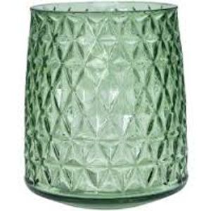 Windlicht Kerzenglas Vase Rautenrelief grün Hurricane GREENGATE