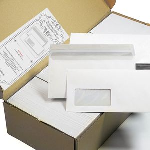 PREMIUM Briefumschläge DIN lang mit Fenster (1000 Stück) mit Haftklebestreifen (kein Austrocknen - bis 5 Jahre!) 220 x 110 mm, 80 g/qm von Tatmotive