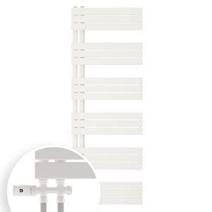 Aquabad Badheizkörper Fornax inkl. Multiblock Durchgangsform 50x140cm 620W Weiß - Ohne Heizstab / Ohne Heizstabelement