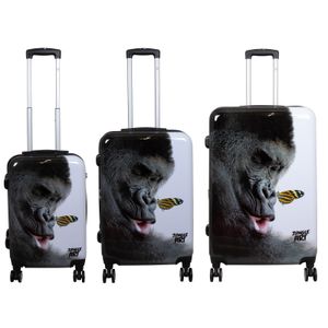 Kofferset Trolleyset 3 teilig Gorilla Polycarbonat Hartschale Motivkoffer Kofferset Trolleyset 3 teilig Gorilla Polycarbonat Hartschale Motivkoffer