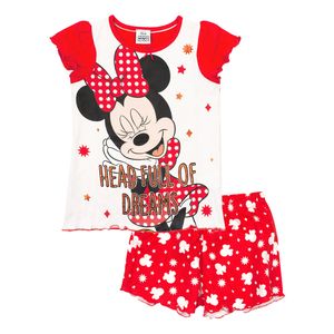 Disney - Schlafanzug für Mädchen NS7555 (104) (Rot)