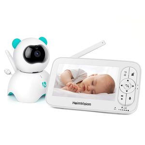 HeimVision HM136 Babyphone mit Kamera, 5-Zoll-LCD-Babyphone, HD 720P-Video, Zwei-Wege-Audio, Temperatur- und akustischer Alarm, Nachtsicht, Wiegenlied, 110 ° Weitwinkel, bis zu 300 m Reichweite