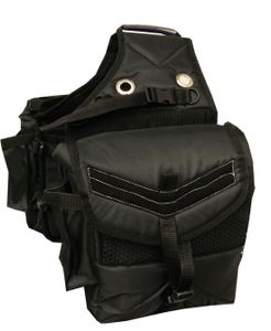 Satteltasche Packtasche für Pferde wattiert mit 4 seitlichen Taschen 013/88 in Braun
