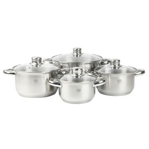 Karl Hausmann Topfset 8-Tlg Kochtopfset Topfset Linda Induktion, Edelstahl, 4 Stück Töpfe + Deckel