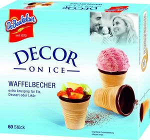 De Beukelaer - Waffelbecher Decor on Ice mit Schokolade 60 Stück