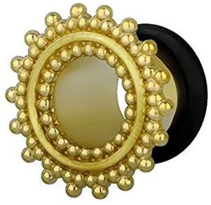 Karisma Edelstahl Gold Tunnel Brass Afghan Piercing O-Ring 6-16mm