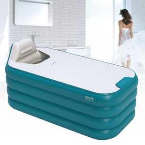 1.6m Aufblasbare Badewanne Erwachsene PVC Faltbare SPA Dusche Bathtub Automatische Kabellose Badewannen Spielpool Grün