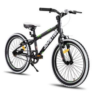 JOYSTAR 20 Zoll Kinderfahrrad für Jungen & Mädchen im Alter von 7-12 Jahren Hardtail Mountainbike für Kinder mit 1-Gang/7-Gang Schaltung,Schwarz