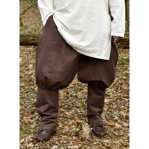 Wikinger Hose / Rushose Olaf, braun - Mittelalter LARP Kostüm Herren Verkleidung Größe: XXL