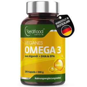 Vegane Omega 3 Kapseln | Algenöl Kapseln hochdosiert mit 1000 mg  300 mg DHA &150 mg EPA | Algenöl aus der Mikroalge Schizochytrium sp.