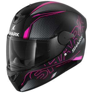 Shark D-Skwal 2 Cadium schwarz-grau-rosa matt Motorrad Tourenhelm mit Sonnenblende, Pinlock XS