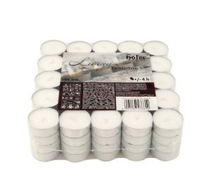 Hofer Teelichter Weiße Kerzen - 1000 Stück Set (10x100) - Ø 38 mm - Lange Brenndauer 4 Stunden - Nicht Duftende Teelichter In Metallhülsen