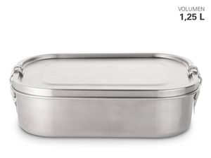 Weis 17312 Vesperdose Brotdose Lunchbox 1 Liter aus Edelstahl mit Steg