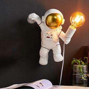 Kinder Wandlampe Mit Stecker Und Schalter, Modern wandleuchte innen Kinderzimmer Dekorative Astronaut Wandbeleuchtung Innen