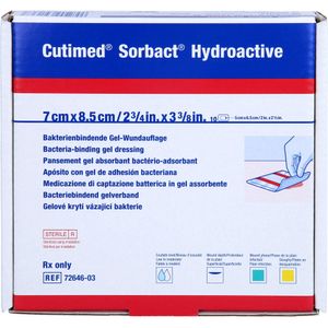 Cutimed Sorbact Hydroactive Kompressen 7x8,5 cm 10 St