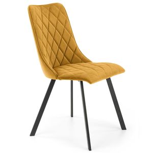 HALMAR Jídelní židle K450 - hořčicová / černá