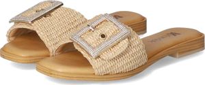 Kaerlek Damen Pantoletten Beige Synthetik Größe: 42