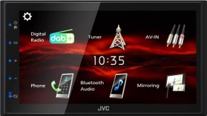 JVC KW-M180DBT - Multimedia-Radio conmit kapazitivem Display of 17,3 cm (6,8 Zoll) de Schnellstart und Android Mirror avia de USB (4 x 45W, DSP, Dab+/FM, BT, 3X Vorabausgänge 2V, USB, Steuerung