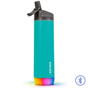 Hidrate Spark Straw intelligente Wasserflasche - Stahl - 620ml - LED-Beleuchtung - Seeglas