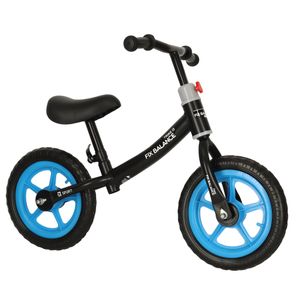 Kinderdreirad - Laufrad Dreirad ab 2 - 6 Jahr, Schwarz mit Blauen Elementen - Laufräder - Lauffahrrad für Mädchen und Jungen Balance Spielzeug