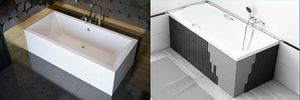 BADLAND Badewanne Rechteck Quadro 190x90 mit Ablaufgarnitur, Füßen und Styroporverkleidung GRATIS
