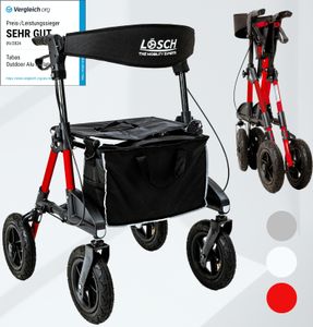 Lösch Reha Rollator TABAS ROT Größe S/M