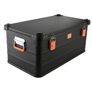 ALUBOX Aluminiumkiste Transportbox 92 Liter - schwarz - Premium Black - 92 Liter