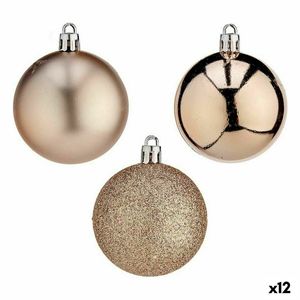 Weihnachtskugeln-Set champagne Kunststoff Ø 6 cm (12 Stück)