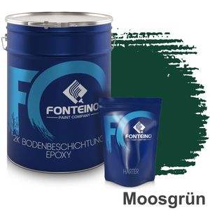 2K Epoxidharz Bodenbeschichtung Bodenfarbe Epoxy Garage Farbe Moosgrün – 20Kg