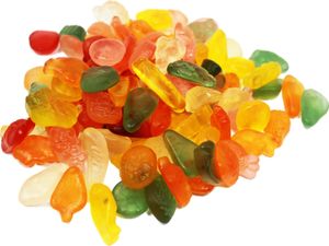 Fruchtgummi Minifrüchte Mix Zuckerfrei süße Minifrüchte ohne Zucker 175g