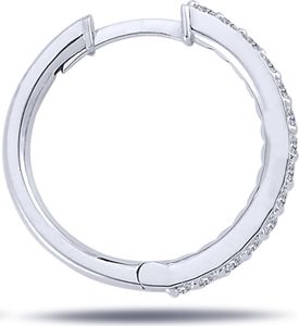 Diamant Herren Creole Brillant-Schliff in 14 karat Weißgold