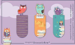 Magnetické záložky - Reading Owls